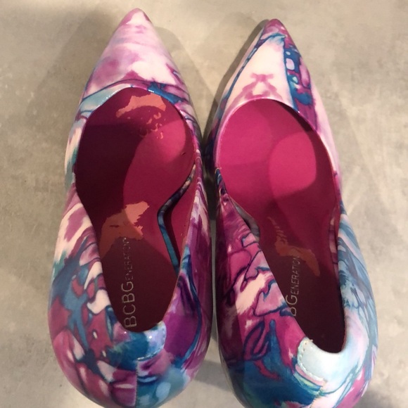 Bcbgeneration purple watercolor pointed toe heels size 8 - Picture 6 of 13